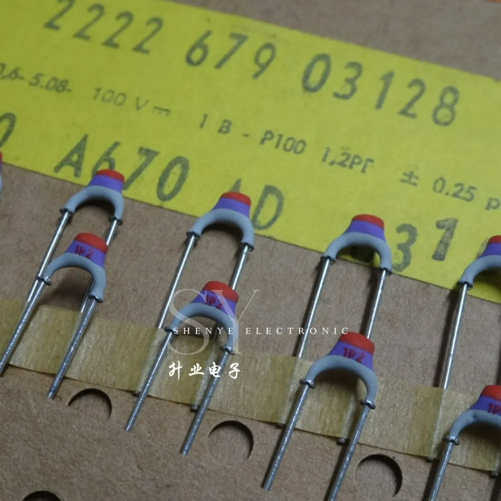 5pcs/lot BC 0.0000012uf 100V 1.2pF 1p2 128 G Brand New 5mm Silver Film Mica Capacitor 222267903128