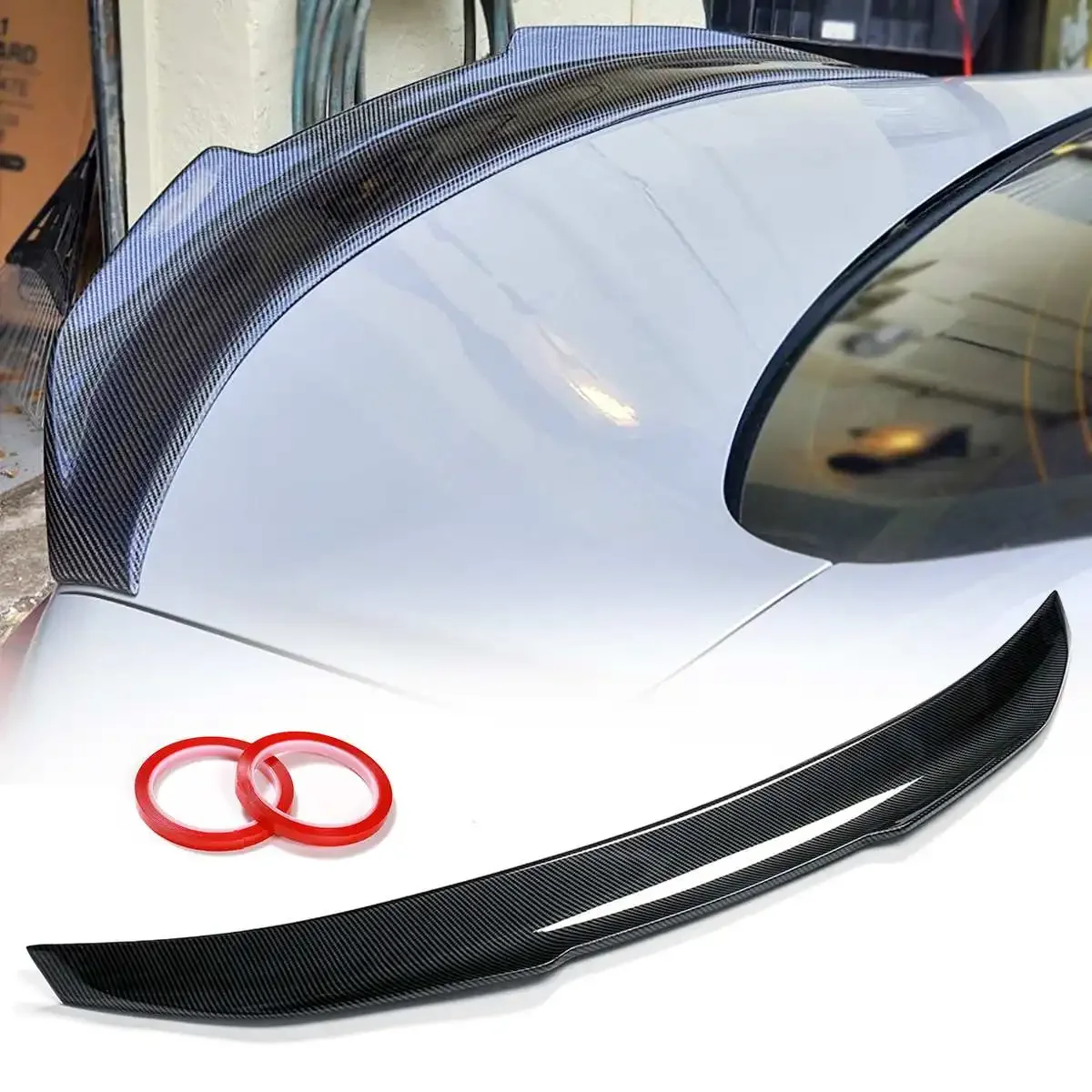 

Glossy Black/Carbon Fiber Color ABS Fit For Infiniti Q50 2014-2020 Rear Car Trunk Lid Spoiler Wings Modification Part Body Kit