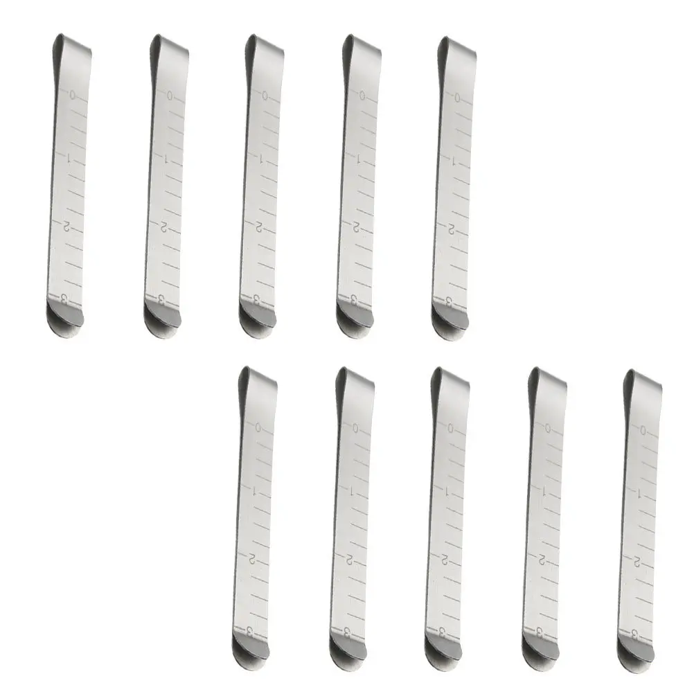 

10 pcs Hemming Clips Sewing Measurement Ruler Quilting Supplies Non-Slip Fabric Marking Tool For Sewing Projects Metal Pinning