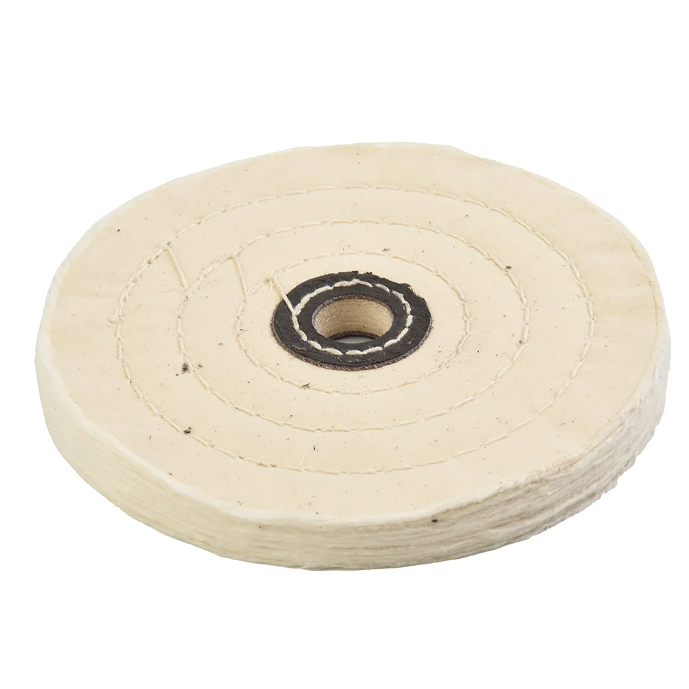 Polijstschijf Mop Disc Grinder Sieraden Polijsten Flanel Bevestiging Roestvrij staal 150 mm Doek Witte Pad