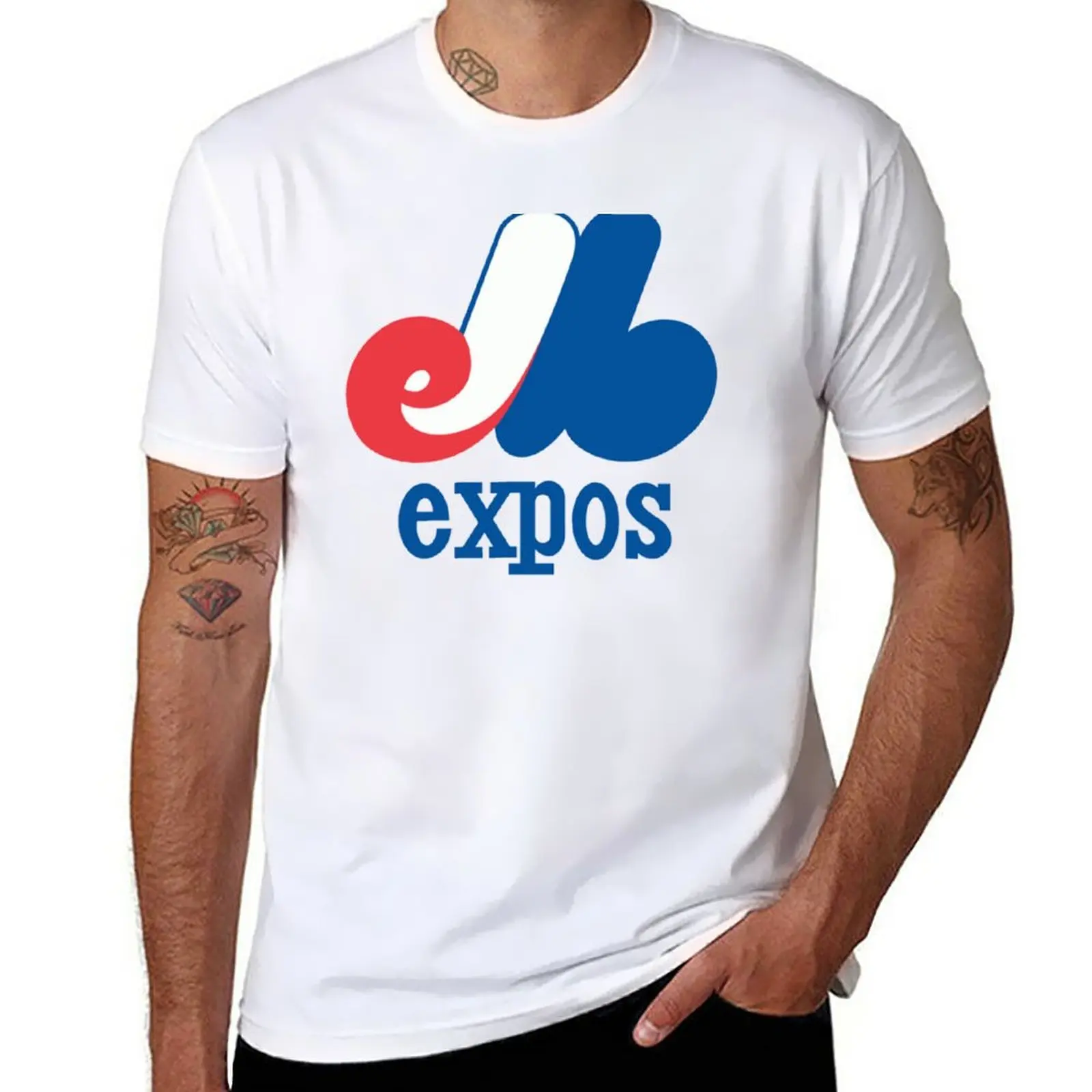 

New Vintage Baseball - Montreal Expos - Standard with Expos T-Shirt anime clothes graphic t shirts t shirts for men cotton