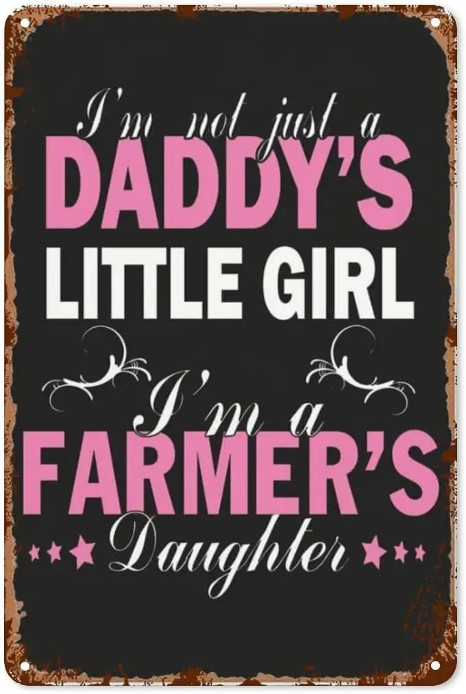 Vintage Tin Signs I Am Aer Daughter Retro Wall Decor for Home,Patio,Garden & More Inspirational & Aesthetic Life Qu sign