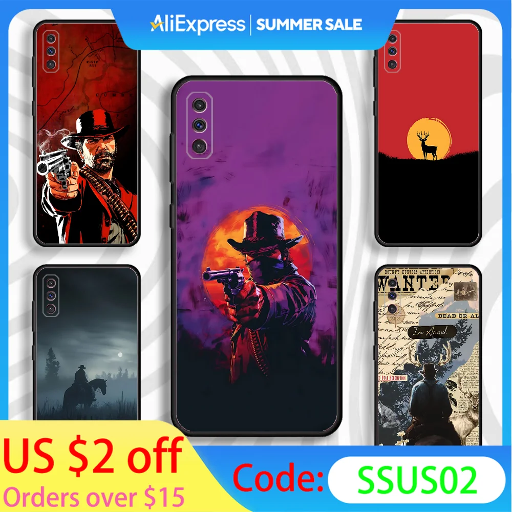 

R-Red D-Dead R-Redemption 2 Phone Case For Samsung S 25,24,23,22,30,21,10,9,Ultra,Plus,Lite,FE,4,5 G Black Soft Case