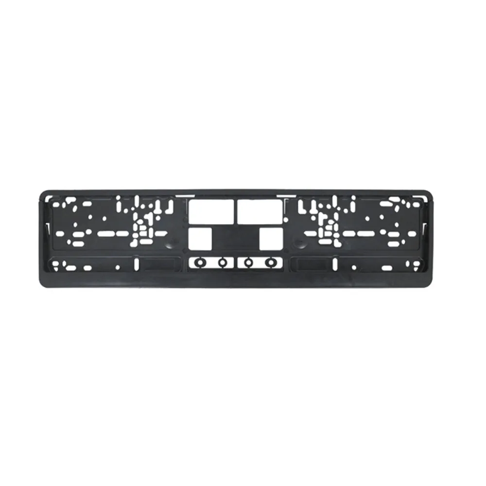 

2PCs Carbon Style Black European License Plate Frame Auto Accessory Waterproof Holder with Mounting License Plate