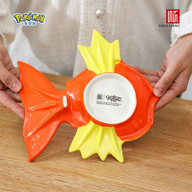 SHUNXIANG Magikarp Pokémon السيراميك طبق الطعام ثلاثية الأبعاد الإغاثة على شكل لوحة أنيمي شخصية طبق الخزف أدوات المائدة ديكور المطبخ #4