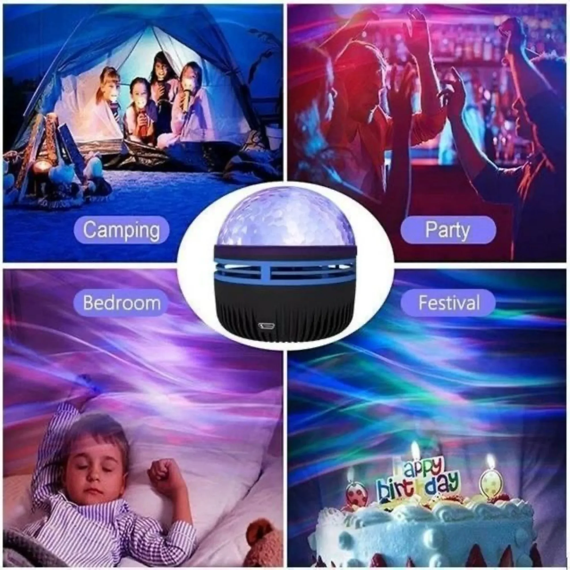 Northern Lights Starry Sky Projector LED Night Light with Remote Control USB A Variety of Styles for Home Bedroom Party Decor