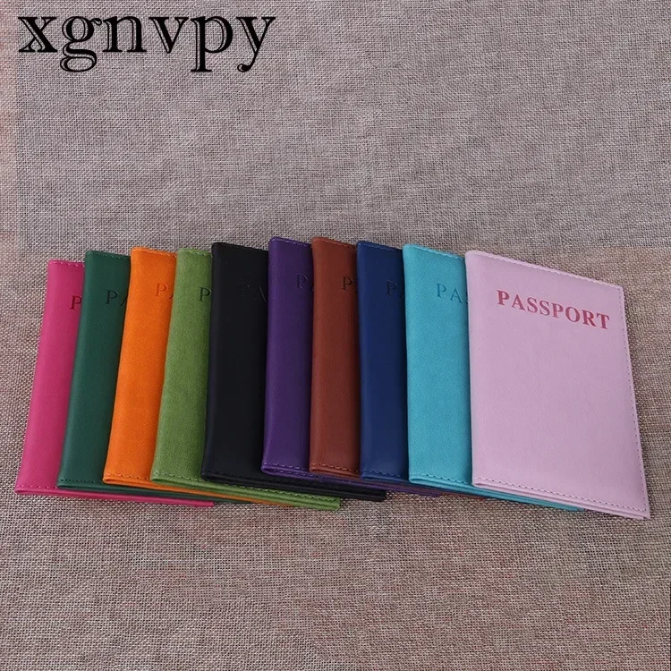 Xgnvpy-capa de couro passaporte, porta-documentos, capa de identificação, capa protetora, carteira de crédito, acessório unisex