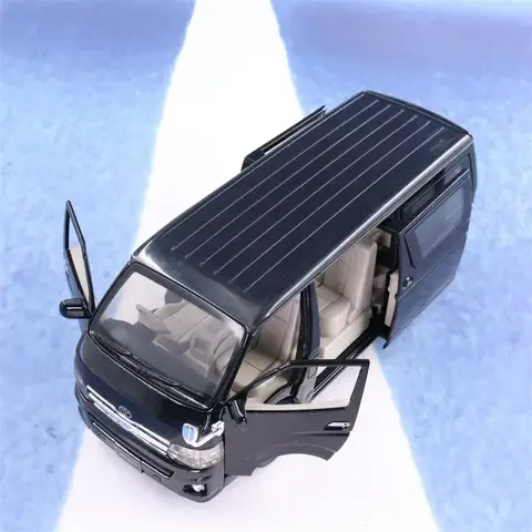 1:32 Toyota Hiace MPV Legeringsbilmodell Diecast Leksaksfordon Metallleksaksbilmodell Ljud Ljus Samling Barn Present F366 10 best sales gjuten Hiac - №10