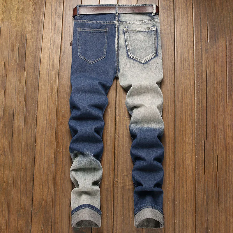 Nuovi jeans retrò Pantaloni a gamba dritta da uomo Jeans strappati Pantaloni casual alla moda Pantaloni Pantaloni Abbigliamento da strada