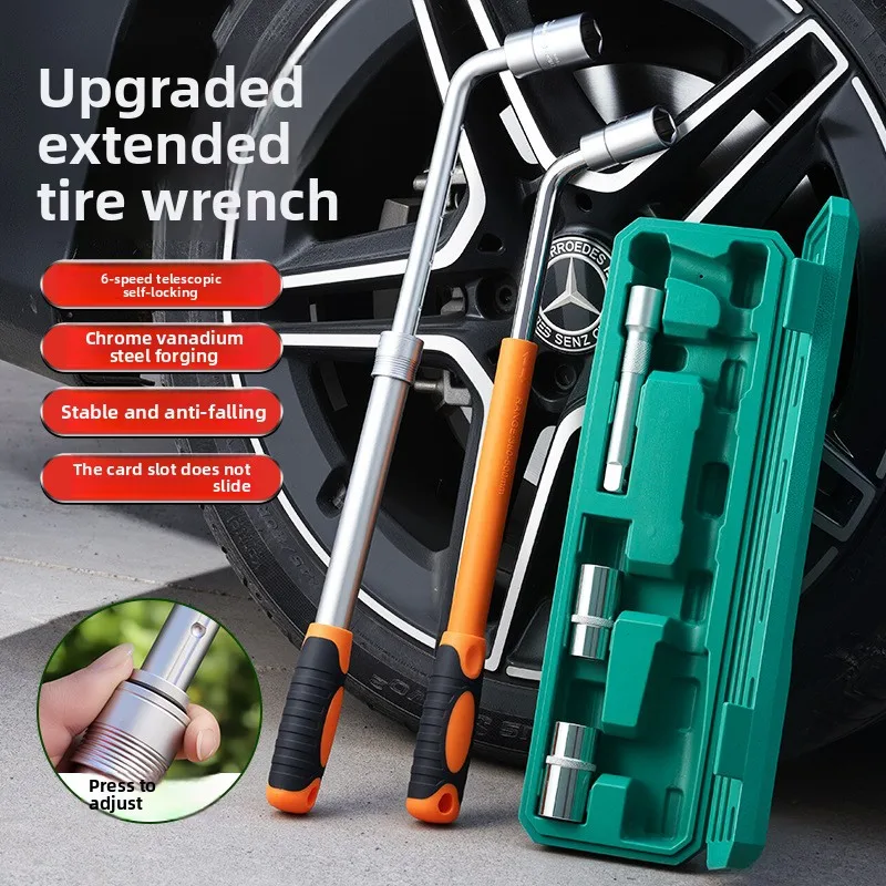 

Cross-folding Labor-saving Tire Wrench - Telescopic Socket Tool for Car Tire Removal