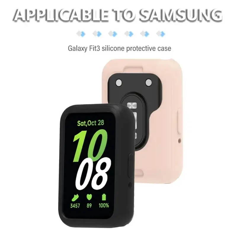 Watch Band+Soft Silicone Case For Samsung Galaxy Fit 3 Strap Candy Color Protective Cover For Samsung Watch Fit 3 Accessories