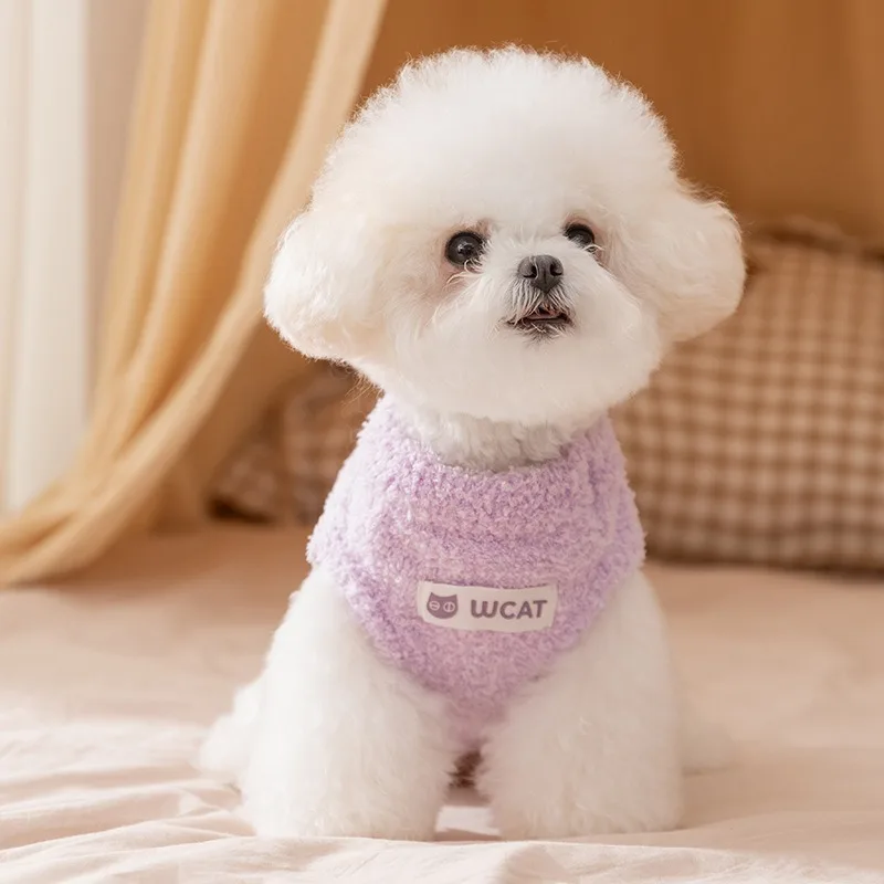 

Sweet Maltese Knitted Sweater Teddy Winter Clothes Dog Warm High-end Pullover Sleeveless Sweater Dog Clothes