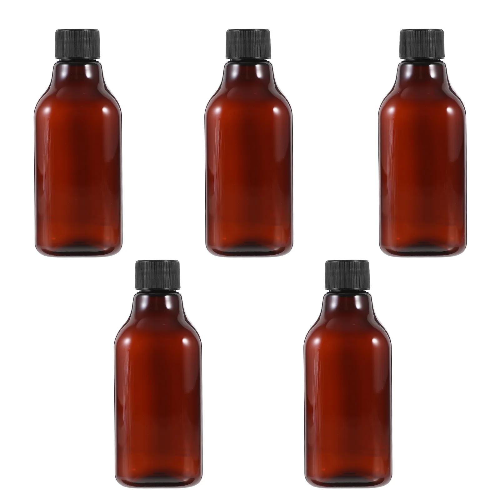 5 Pcs Long Neck Square Bottle Travel Necessity Refillable Bottles Pet Shampoo Container The Containers for Toiletries