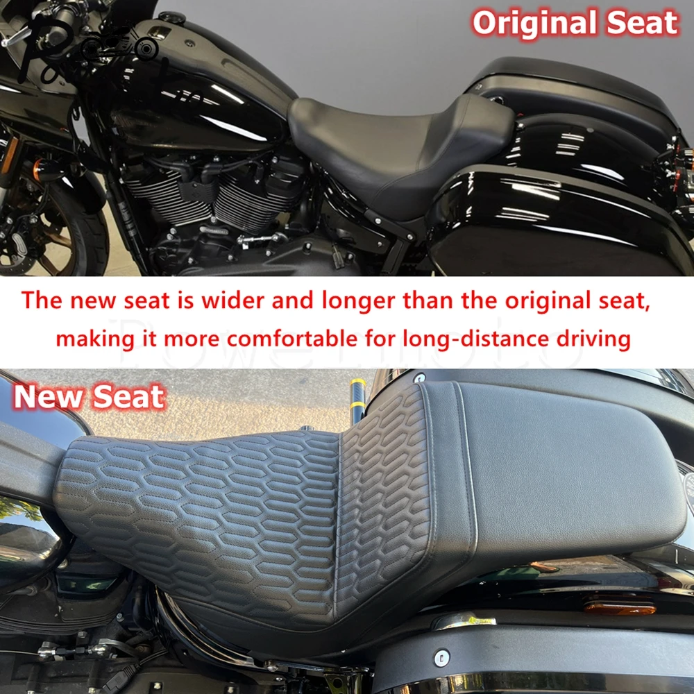 Two Up Motorcycle Driver Passenger Seat For Harley Softail Low Rider ST FXLRST FXLRS 22-24 Low Rider FXLR Sport Glide FLSB 18-21