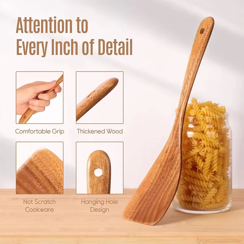 Wooden Kitchen Utensil Set Nat - Home Cooking Utensil Set ulasan dan harga