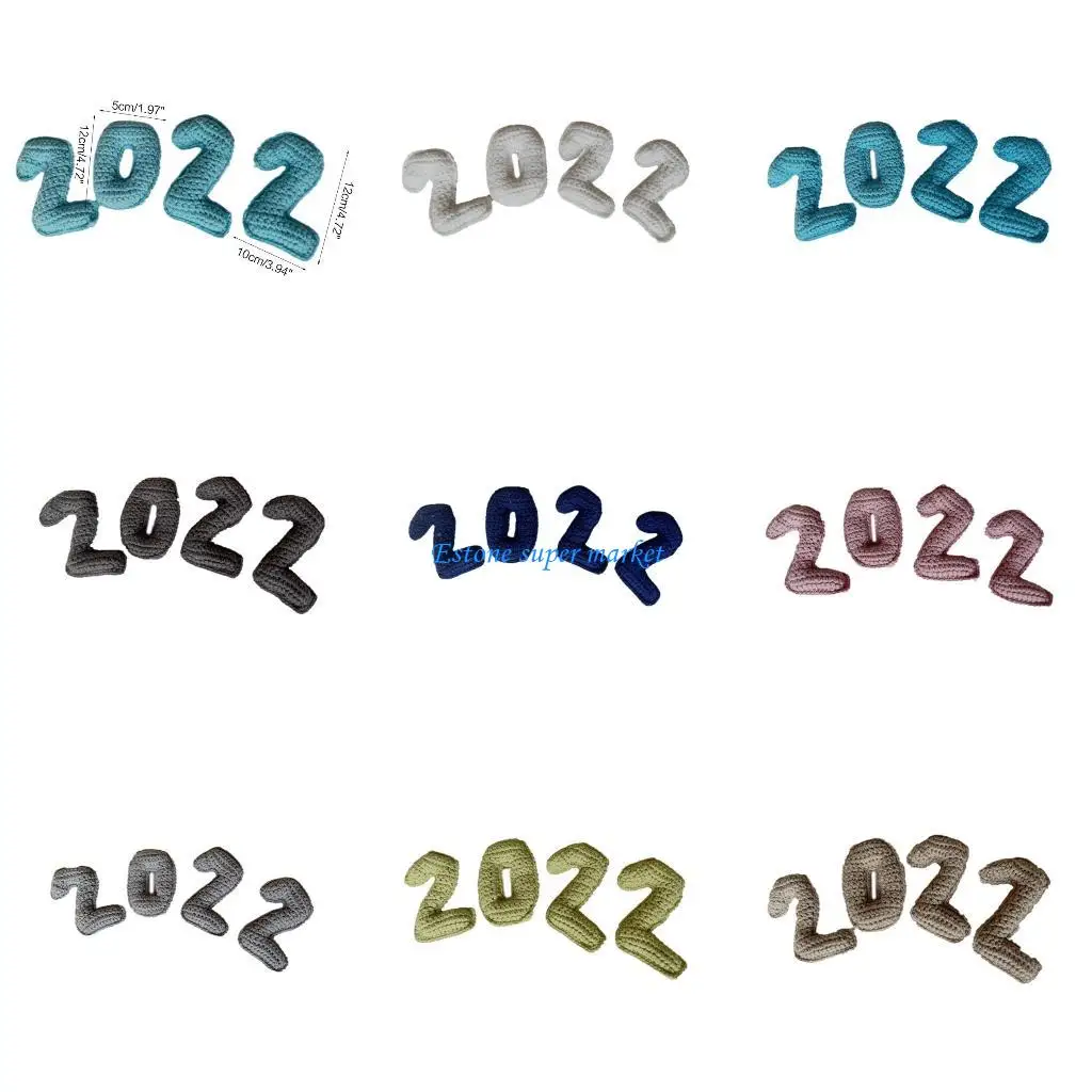 

090B набор реквизита для фотосъемки новорожденных, 4 шт., детский реквизит для фотосессии, 2022 год, номер, вязаный вручную для