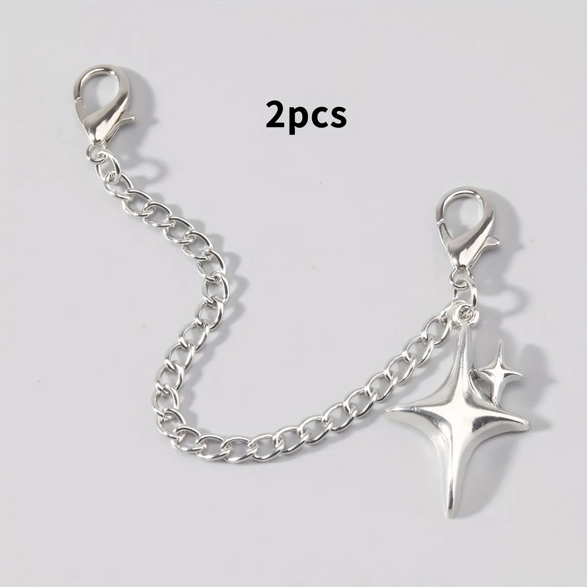 2pcs of Star Pendants for Shoe Chains, Decorative Items for Shoes And Boots, Suitable As Birthday Or Holiday Gifts