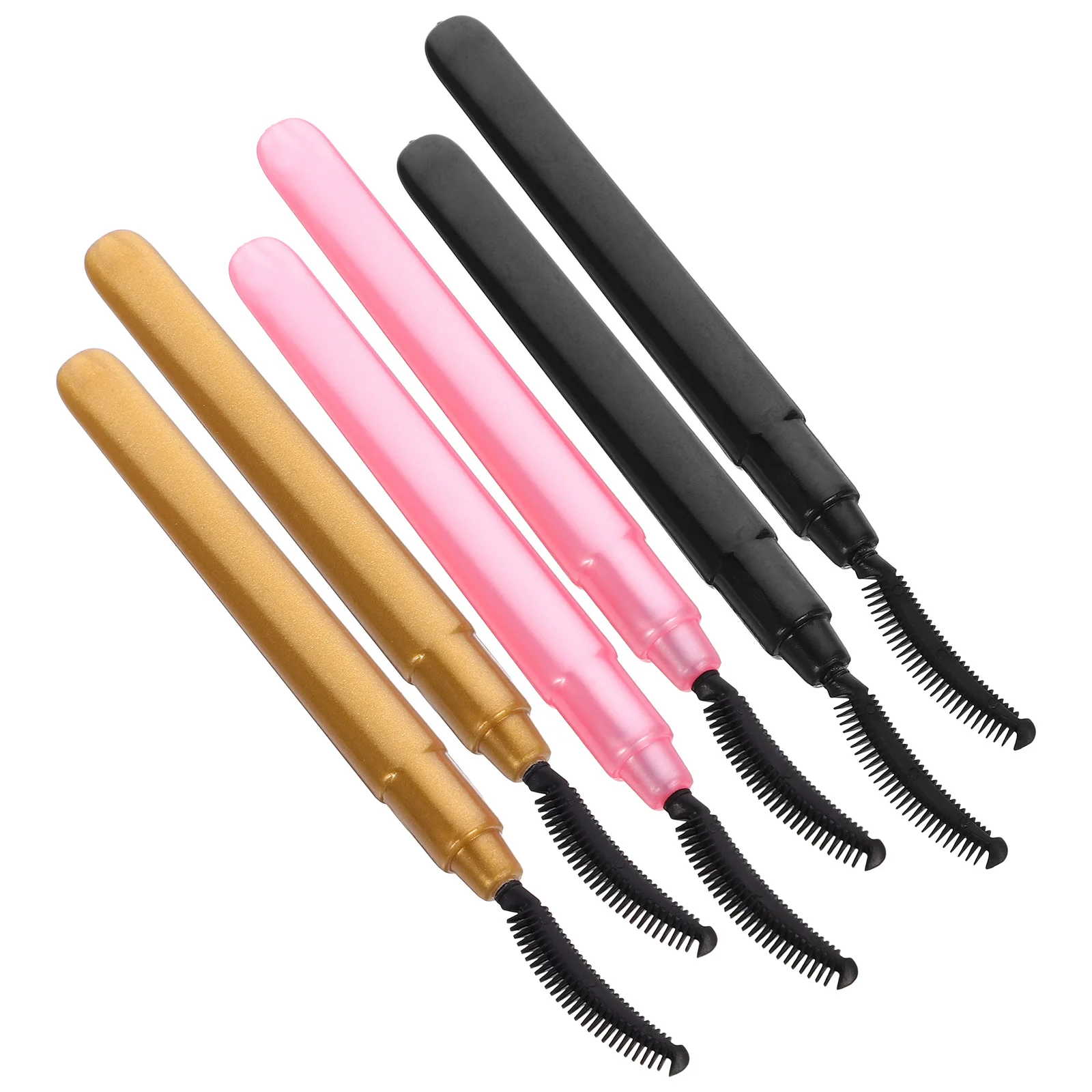 

6pcs Silicone Eyelash Brush Soft Head Dustproof Portable Travel Lashes Comb Mascara W Eyebrow Tool Makeup Accessories