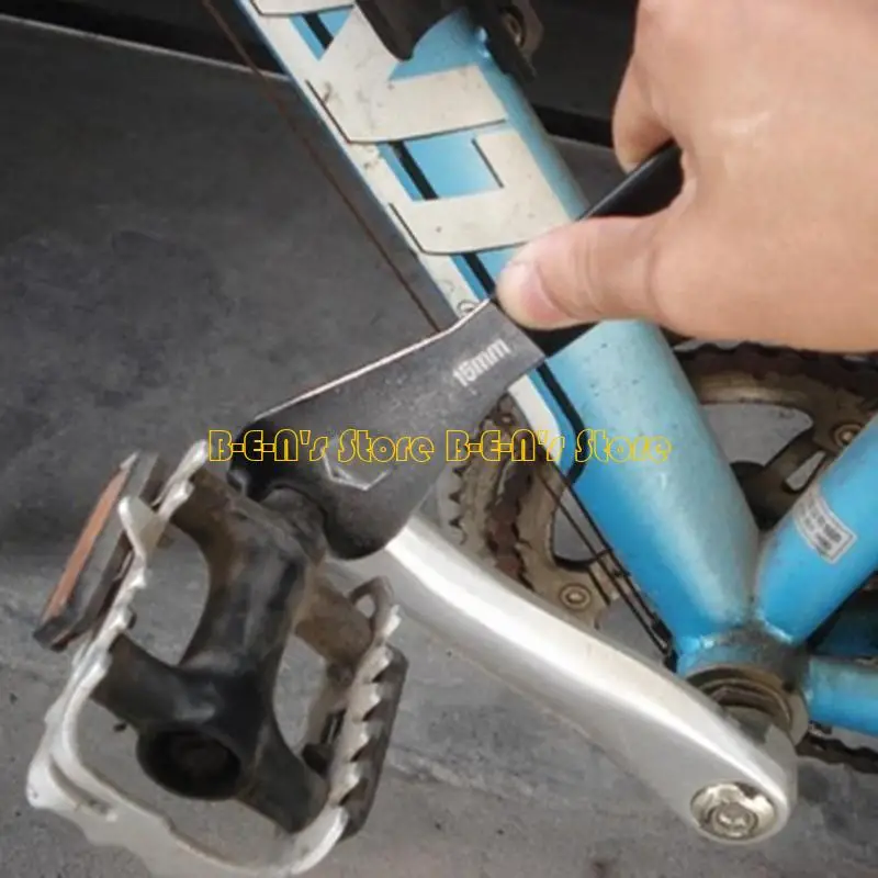Y1AD Wrench 15mm Steel Bike Pedal Headset Hub- Repair Spanner Cycling Cone Repair Tool Stainless Steel