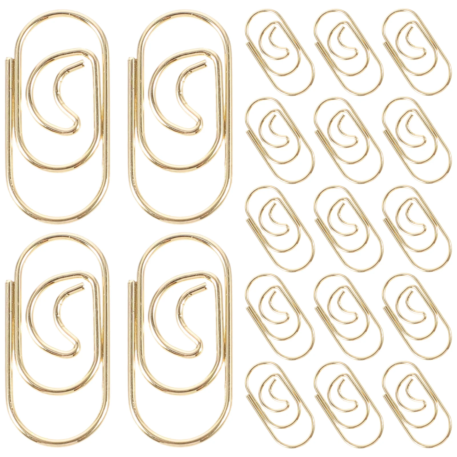 100pcs Paper Clips Rose Gold Metal Bookmarks Office Supplies Students Desk Decor Multi Use File Document