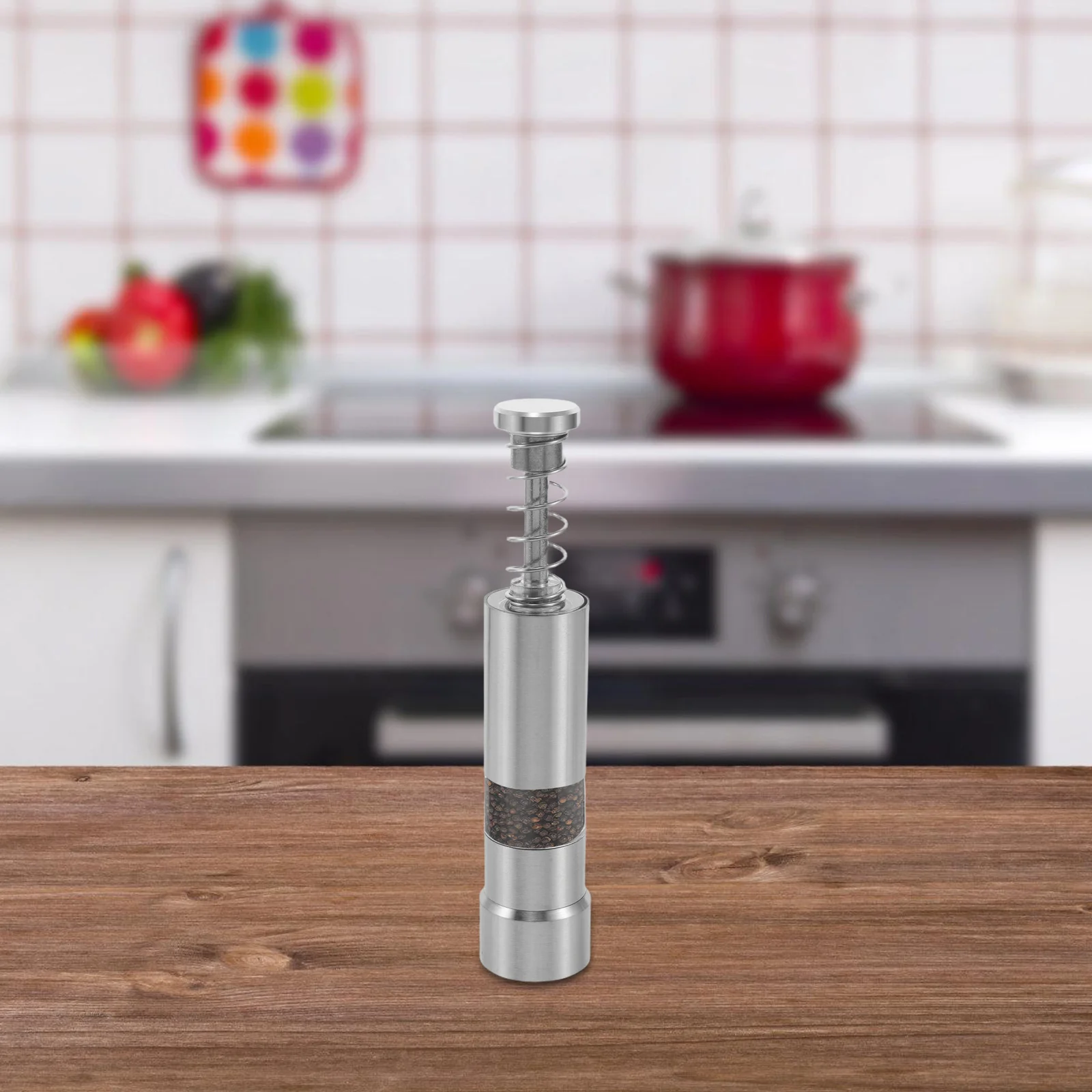 

2Pcs Stainless Steel Manual Grinder for Kitchen Spices Handheld Pepper Mill Refillable Fine Powder Spice Grinder Salt Pepper