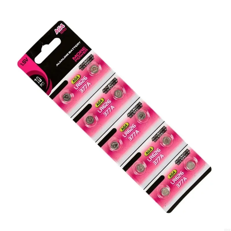 B03F Pack Of 10 Alkaline Button Batteries 1.55V Alkaline Button Cells For Remote Controls Small Electronics LR59/LR41/LR66