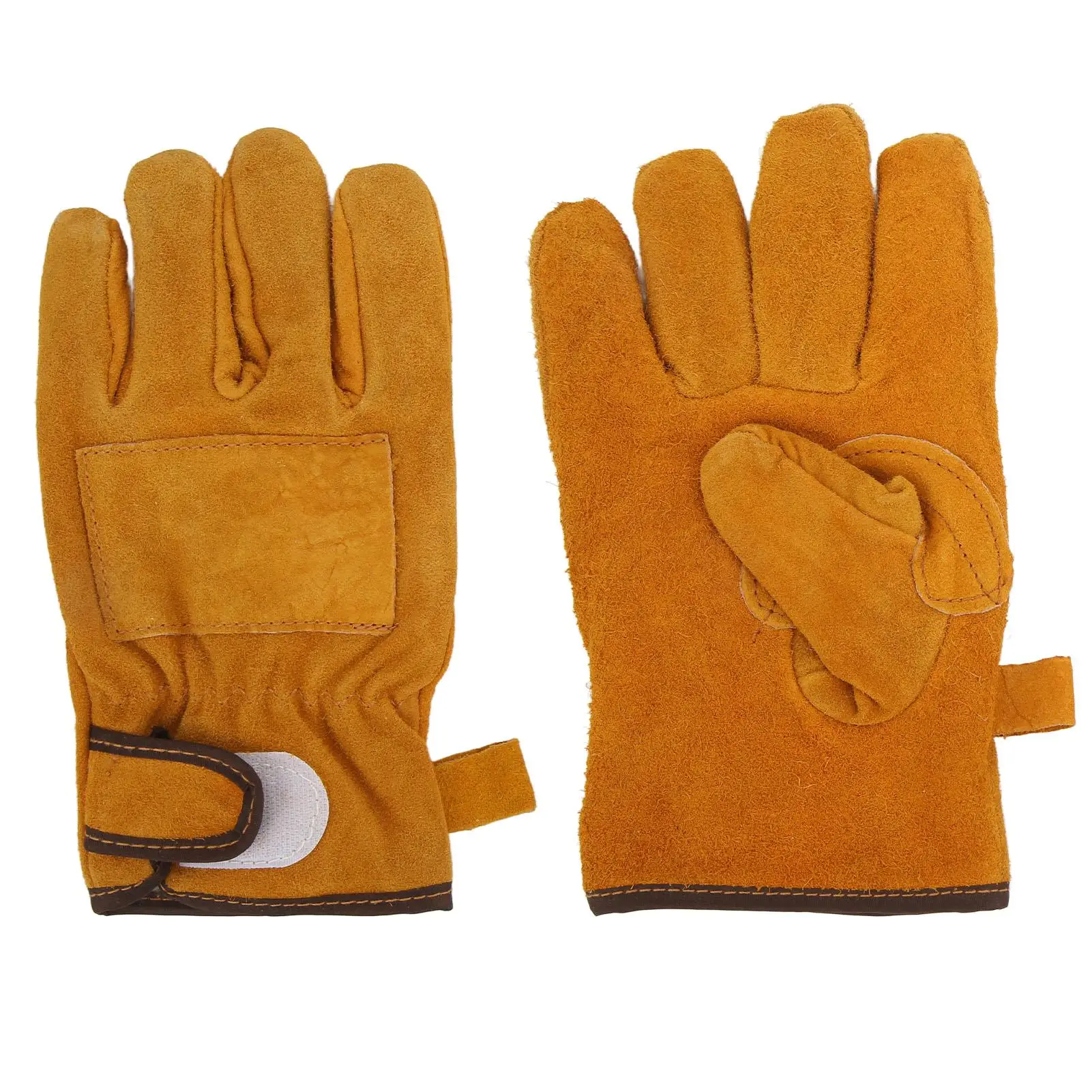 5-Finger Heat Resistant Gloves for Welding & Cooking: Thermal Insulation & BBQ Safety