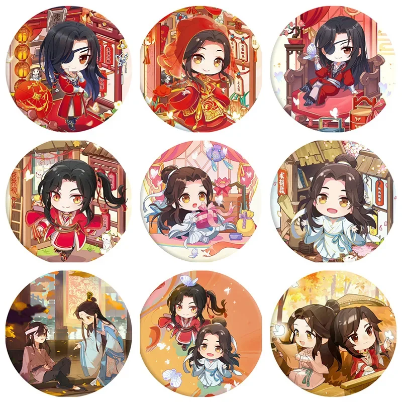 Anime Tian Guan Ci Fu Hua Brooch Hua Cheng Xie Lian Clothes Badge Heaven Cosplay Brooch Pins Gifts Friends Accessories Souvenirs