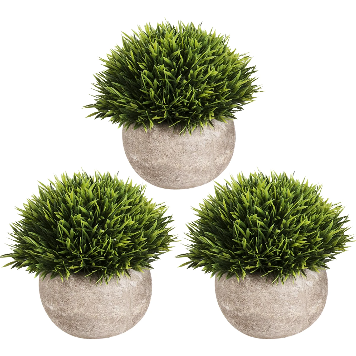 3Pcs Artificial Potted Plant Fake Mini Plant Reusable Plastic Small Potted Greenery Decor Lightweight Faux Plants Realistic