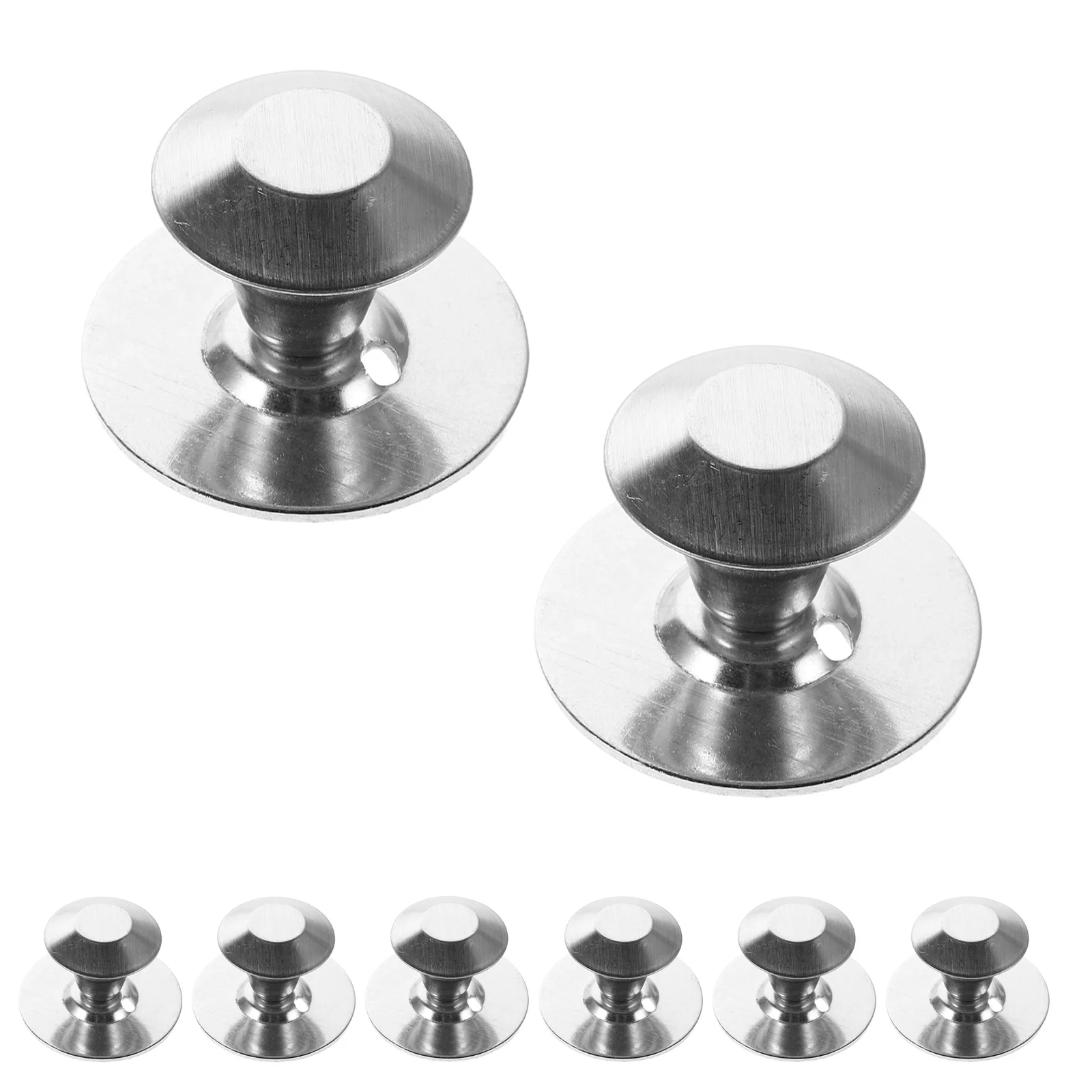 

8Pcs Dummy Door Knobs Interior Modern European Style Closet Pulls Scratch Resistant Safe Edges for Home Office Furniture Silver