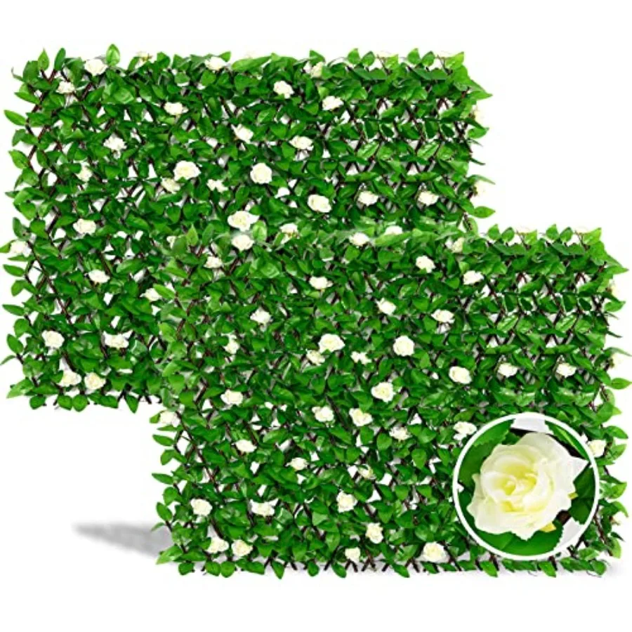 

Раздвижная панель-экран для конфиденциальности на балконе, террасе, улице, из искусственного плюща, для декора сада, двора, дома