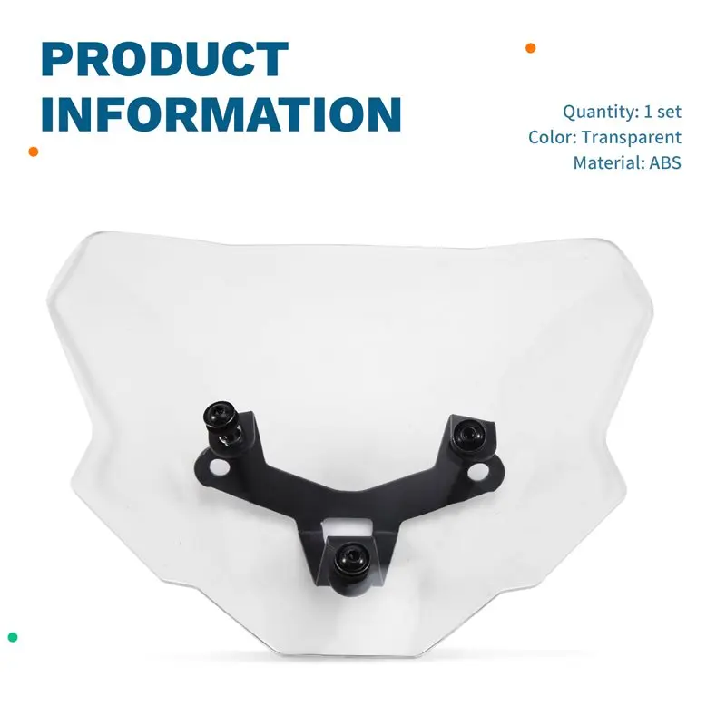 A13Z-Motorcycle Front Windshield Aerodynamic Visor Wind Deflector For MT-07 2025-2026