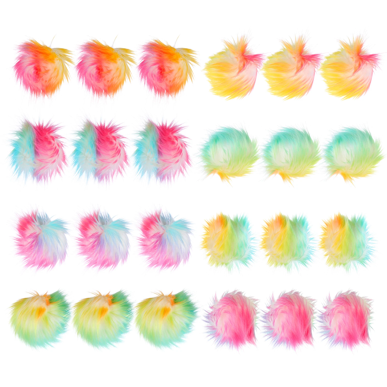 

24pcs Faux Ball Craft Pompoms Diy Handmade Kids School Projects Party Decorations Assorted Colors Soft Hairballs Clothing Shoes