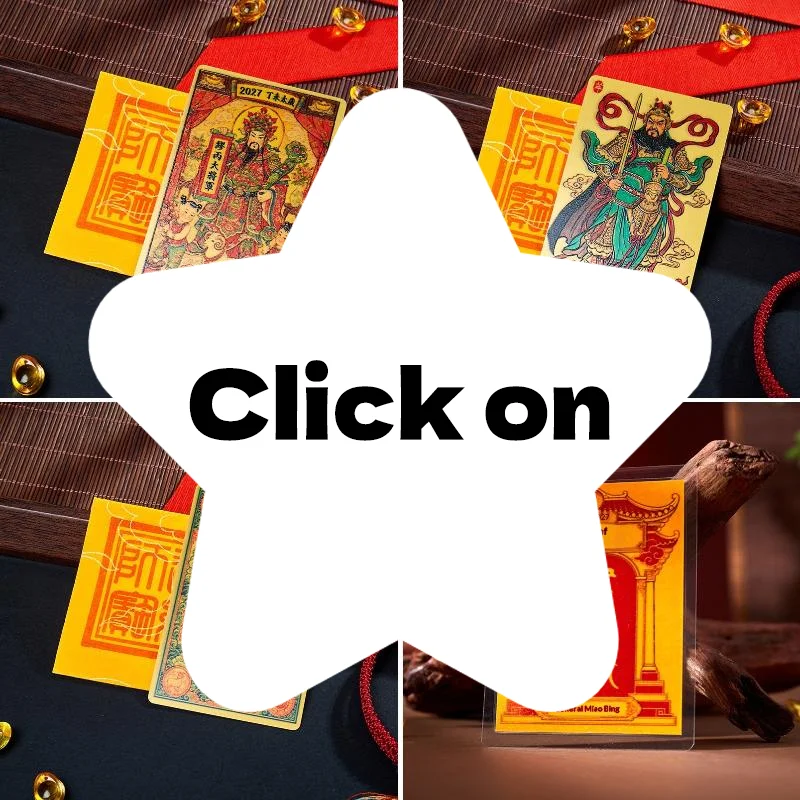 New 2027 Tai Sui Card Feng Shui Prayer Gold Card Exorcism Protection Gift Safe Bring In Wealth And Treasure Supply For Daily Us