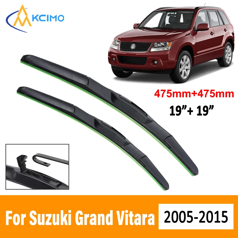 For Suzuki Grand Vitara 2005-2015 Car Wiper Three Stage Soft Rubber Wiper Mute Durable Front Windscreen Automotive Wiper 19