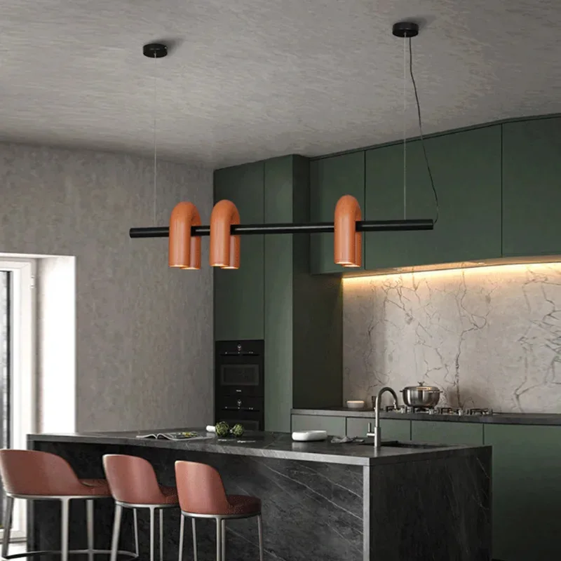 

Скандинавская минималистичная U-образная подвесная люстра для столовой, гостиной, спальни, дизайнерский декор для бара, длинная люстра