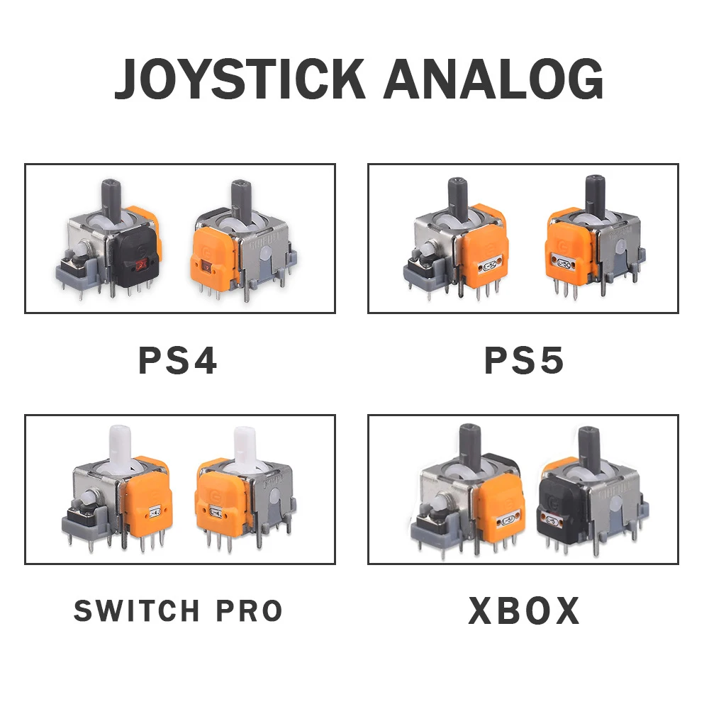 10 joysticks de efecto Hall 3D ajustables sin desviación, módulo de joystick para PS4/PS5/XBox/Switch PRO, accesorios de juego.