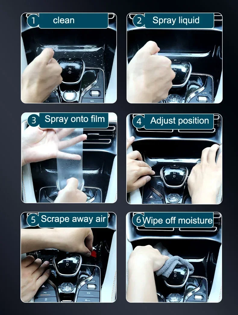 TPU für Toyota Camry 2018-2022 Transparente Schutzfolie Auto-Innenraumaufkleber Zentrale Steuerung Tür Luftausrüstung Navigationspanel