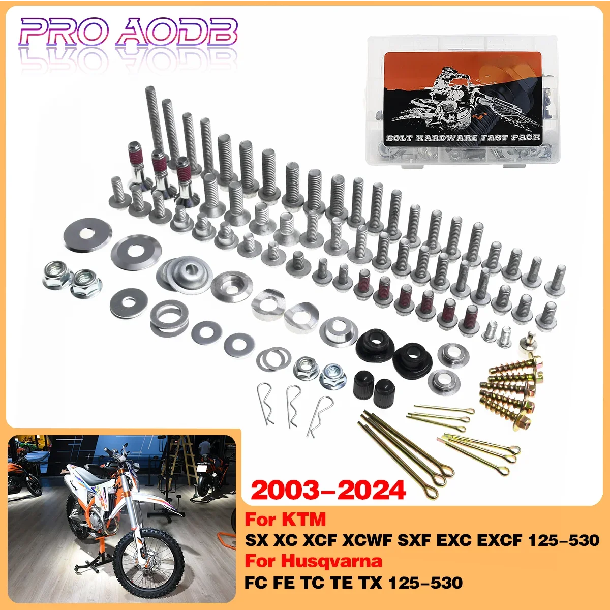 

Dirt bike Fairing Fender Screw Bolt Kit Set For KTM SX XC XCF XCW-F XW XWF SXF EXC EXC-F 125 150 250-530 2003-2025 For Husqvarna