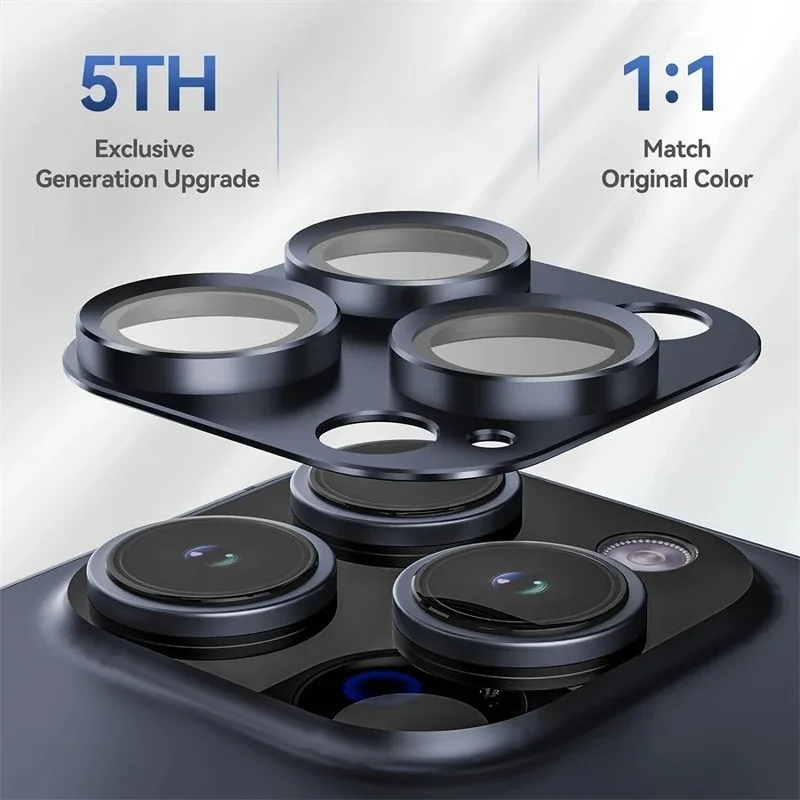 2PCS Metal Camera Lens Glass Protector for IPhone 15 14 13 Pro Max Plus 12 Mini 15Pro Tempered Glass Lens Back Cover Accessories - view 5