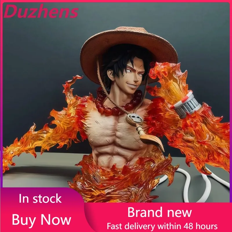 

In stock One Piece Boka D Ace Glowing bust PVC Action Anime Figure Model Toys Figure Collection Doll Gift