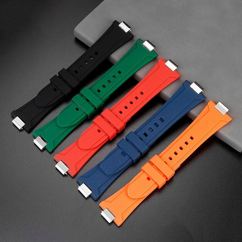 Silicone Rubber Watchband For TISSOT PRX Watchband T137.407/T137.410 Series Super player Men Wrist strap 26x12mm Convex End