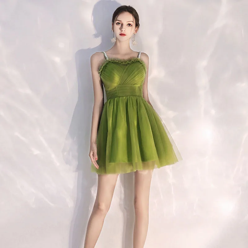 DongCMY Small Evening Dress Female Banquet 2024 New Temperament Can Usually Wear Short Birthday Party Luxury Mini Dress