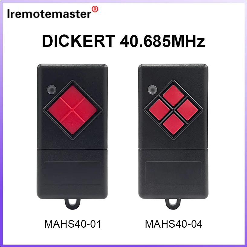 For DICKERT MAHS40-01 MAHS40-04 Garage Door Remote Control 40.685MHz Fixed Code DICKERT MAHS40 01 04 Gate Remote Control 40MHz