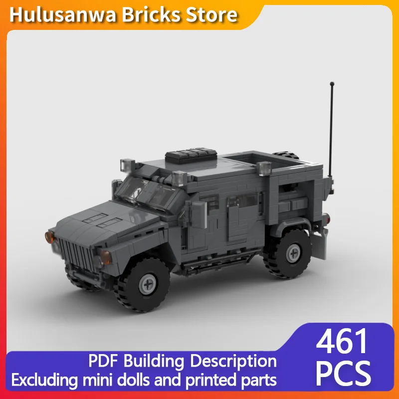 Anti-Mine Ambush Vehicle Model MOC Building Bricks War Equipment Modular Technology Gifts Holiday Assemble Children Toys Suit