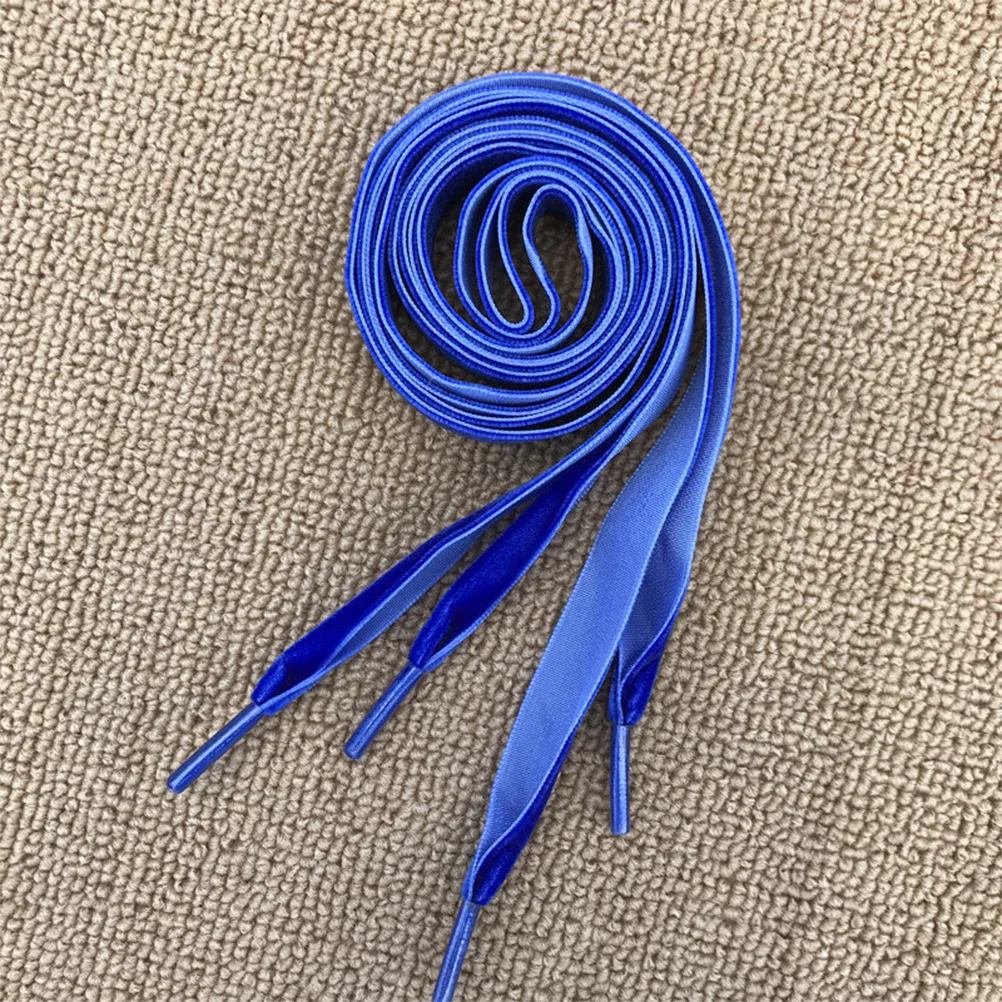 

2pcs 1.6Cm Wide Shoe Laces Flat Shoelace For Boots Sneakers Loafers Durable Brighten Shoes Gift 80Cm Blue 80Cm