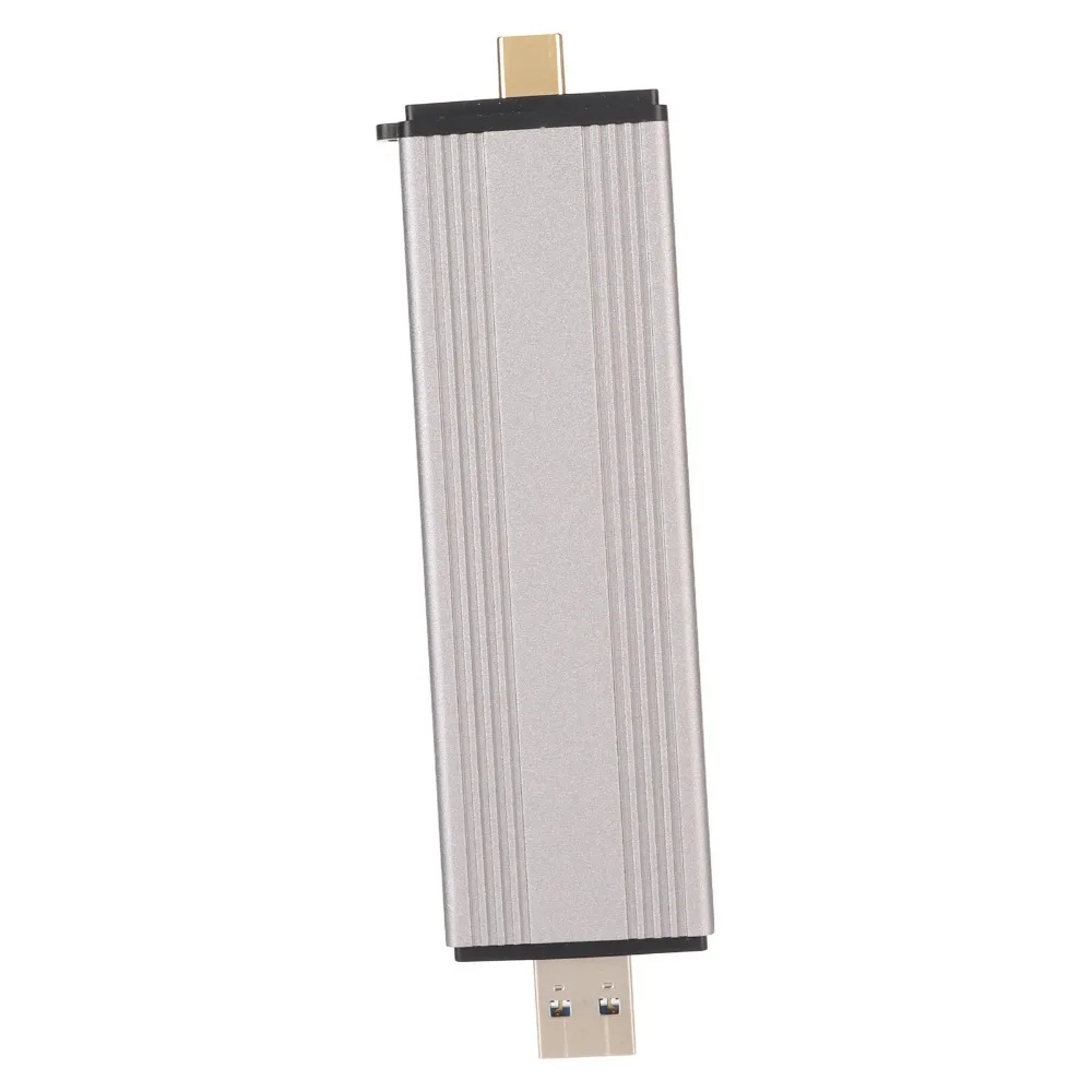 Aluminum Alloy M.2 NVMe SSD Enclosure Type C Dual Connector USB3.2 Gen2 Enclosure (Not Inclube Hard Disk) HDD Enclosure