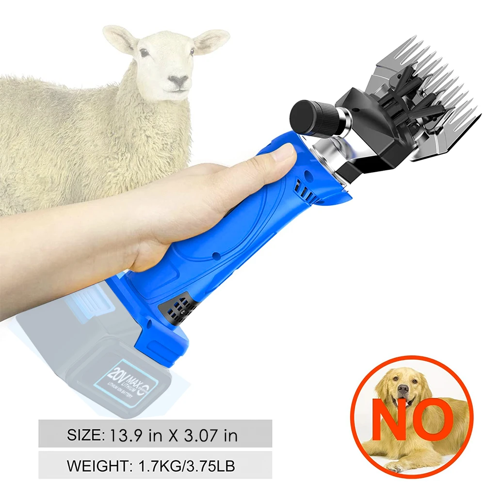 Wireless Electric Sheep Pet Hair Clipper Shearing Kit Shear Wool Cut Goat Pet Animal Shearing Supplies Farm Cut Without Battery