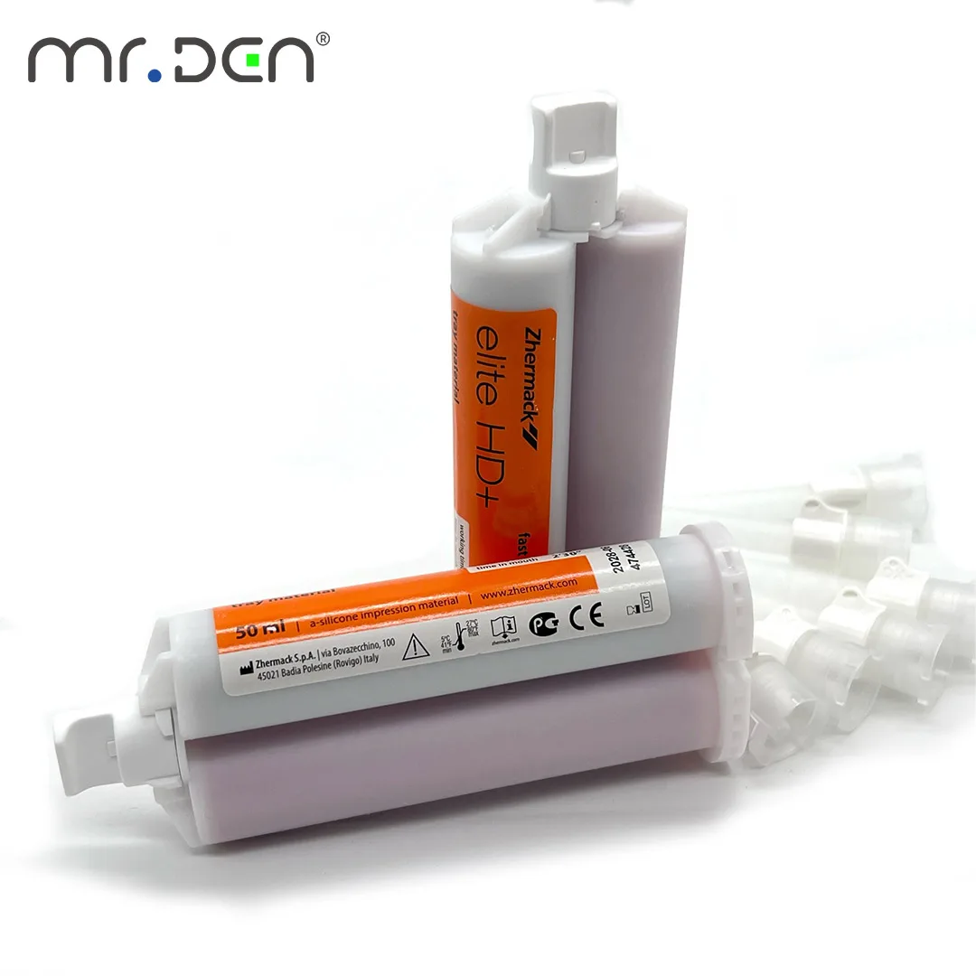 Dental Border Molding Heavy Body Silicone Rubber Denture Adhesive Cream Zhermack Elite HD view 2