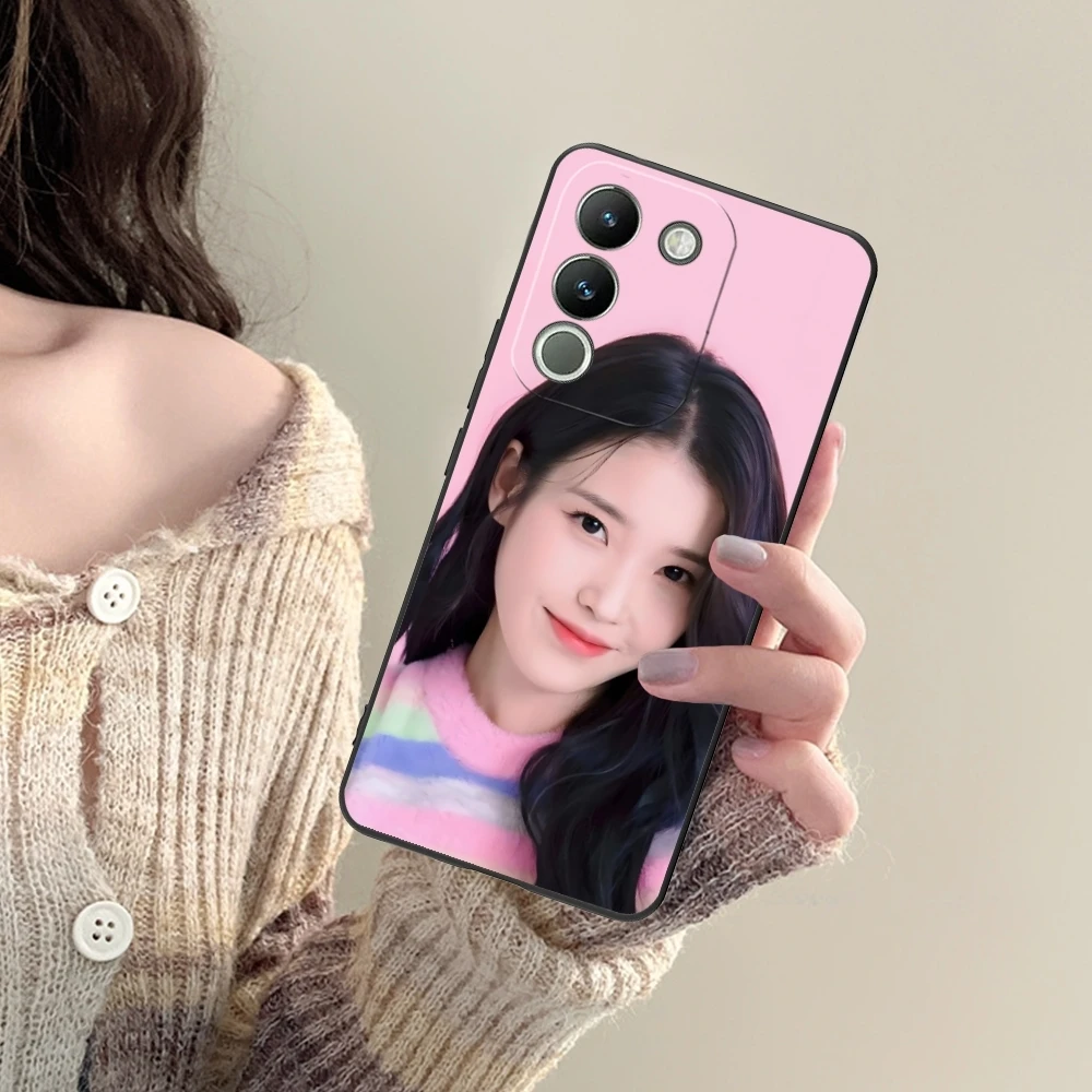 KPOP IU Lee JiEun Mobile Cell Phone Case for VIVO Y95 Y93 Y31 Y20 V19 V17 V15 Pro X60 NEX Black Soft Phone Cover Shell